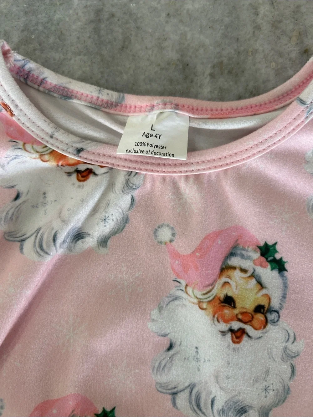Pink Santa Dress Size 4